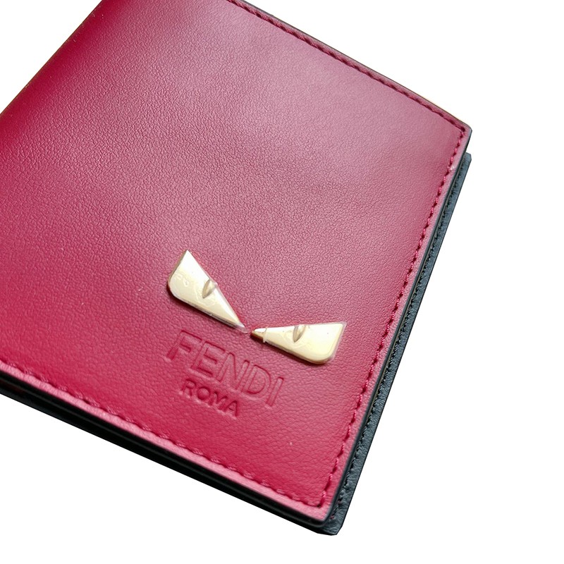 fendi 芬迪 小恶魔红色短款钱包 bn礼物 深红色【图片 价格 品牌 报价