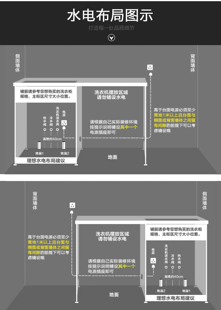 精品定制不锈钢阳台洗手盆洗衣机伴侣池一体柜台盆柜组合带搓板氢哈13