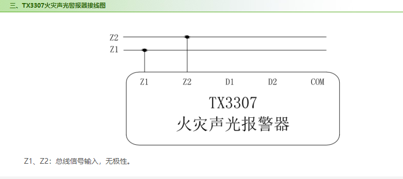 泰和安编码声光报警器tx3307声光警报器2线制讯响器警报器