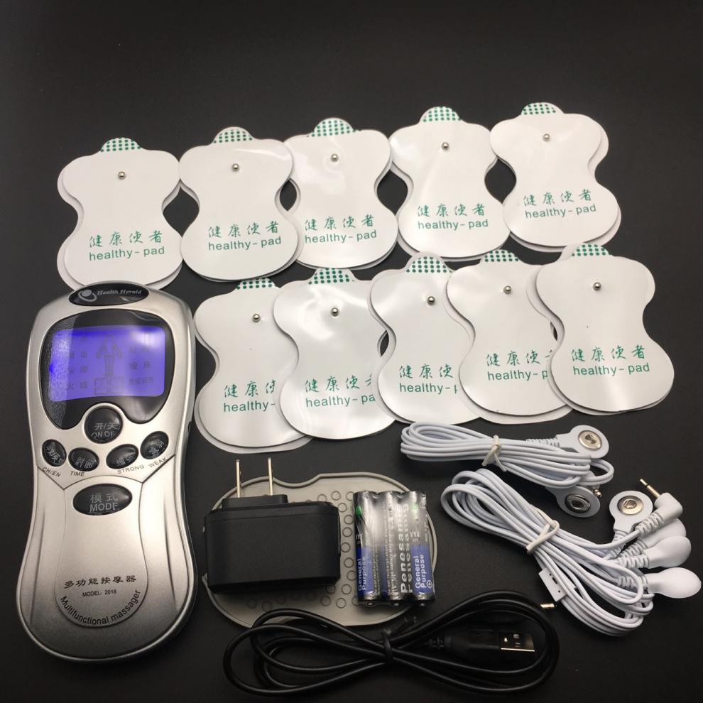 升级充电款双输出:按摩器 usb线 插头 贴片板 一拖二线2根 10片橙色贴