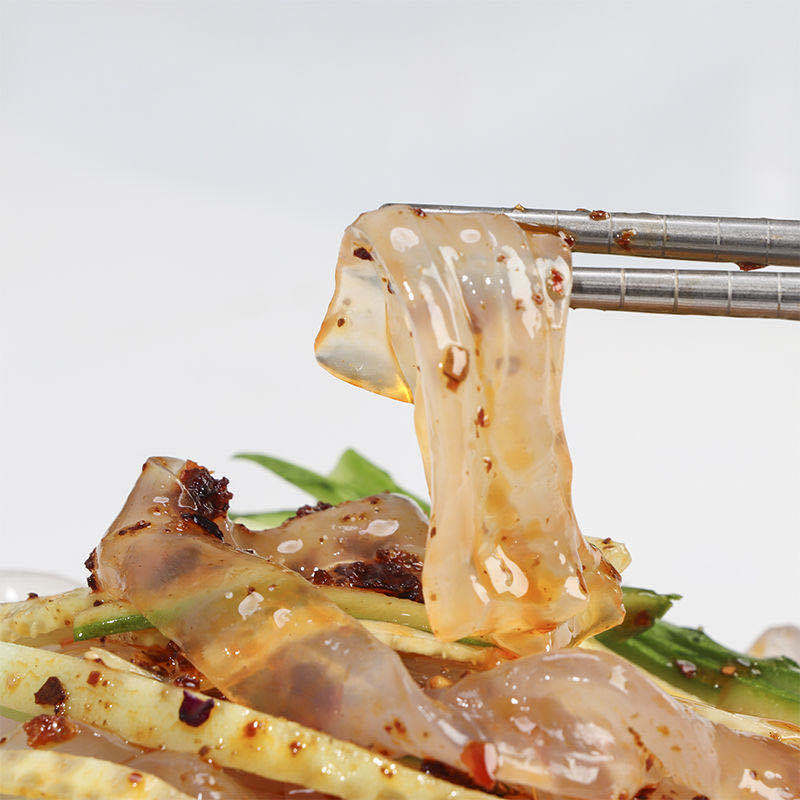 东北大拉皮懒人速食凉拌菜送料包粉皮米皮凉拌冷面皮水晶凉皮6袋带24