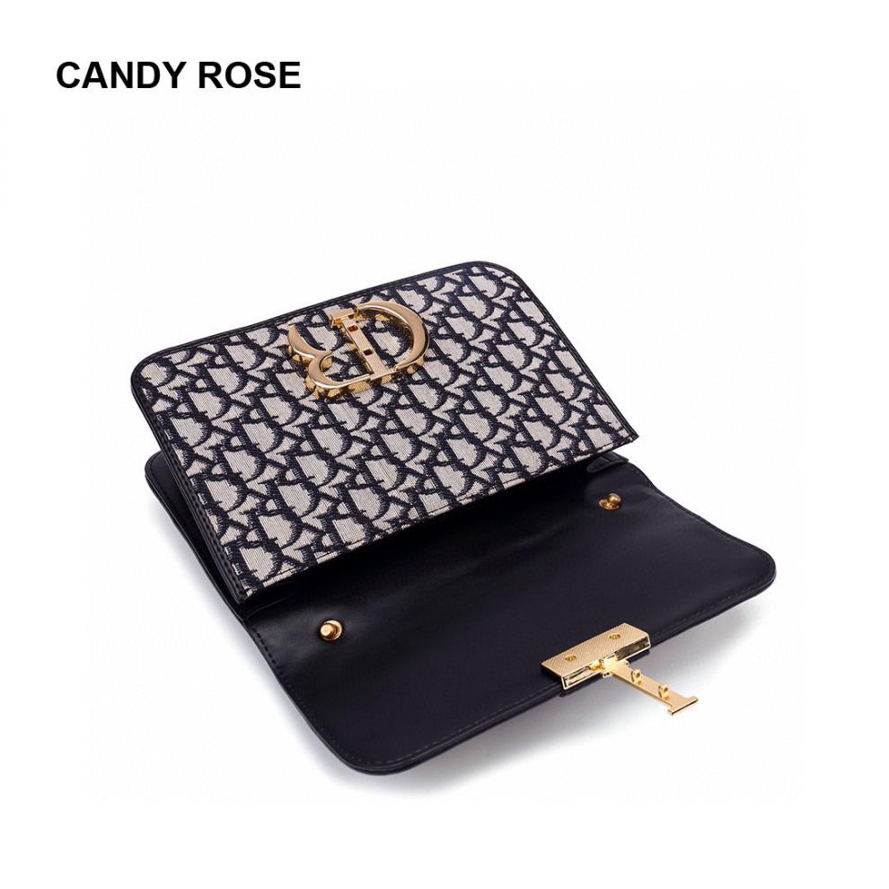 三八节礼物送人candyrose cr包包老花刺绣链条包复古优雅轻奢小众单肩