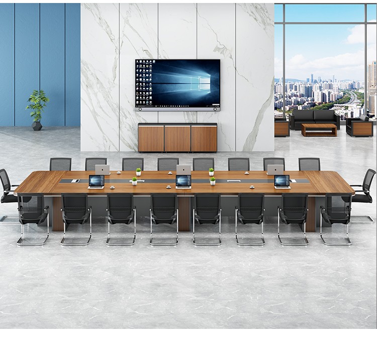 见贤会议桌长桌简约现代6人8人915人办公桌会议室长条桌大型会议桌椅