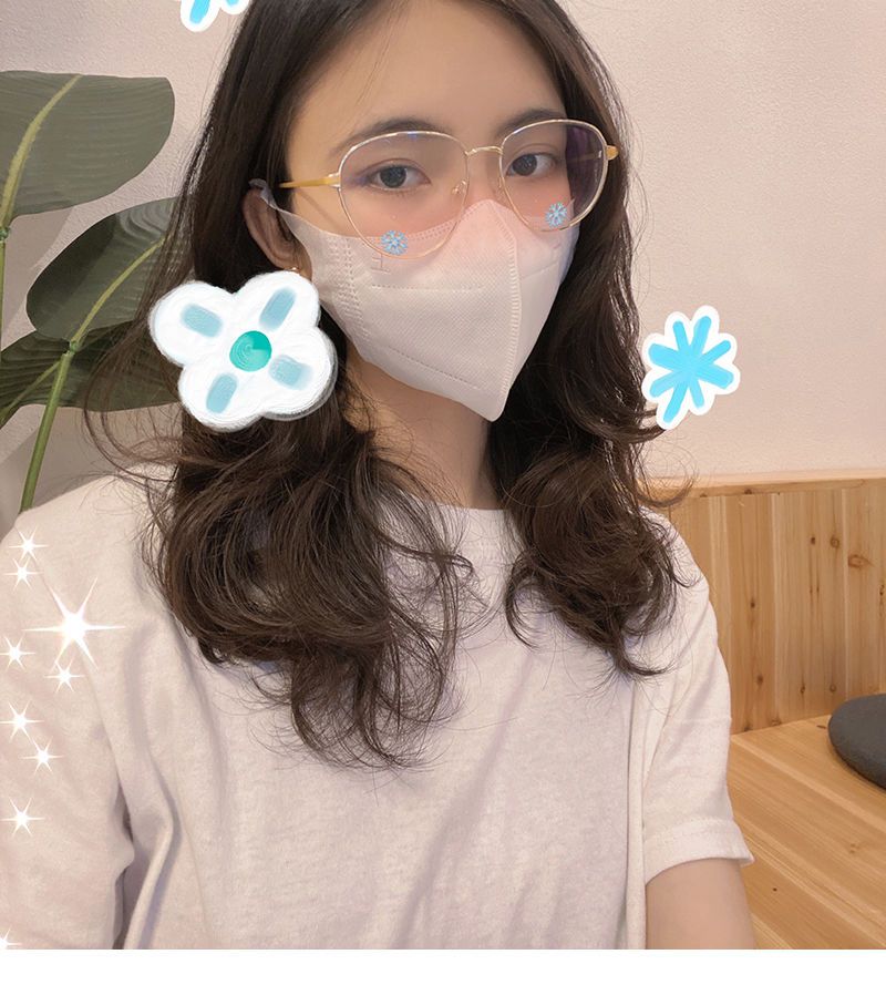 瘦脸口罩网红口罩夏季薄款3d立体防护口罩防晒不勒耳三层白色女显脸小