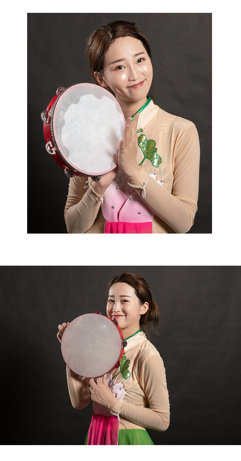 喜慕德 北京舞蹈学院考级专用道具铃鼓摇铃手拍鼓新疆幼儿园老师用手
