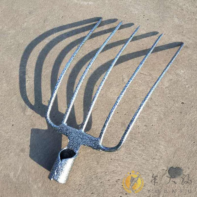 农用钢叉子五股叉全钢实心钢叉农用工具草叉粪叉秸杆叉翻地家用户外