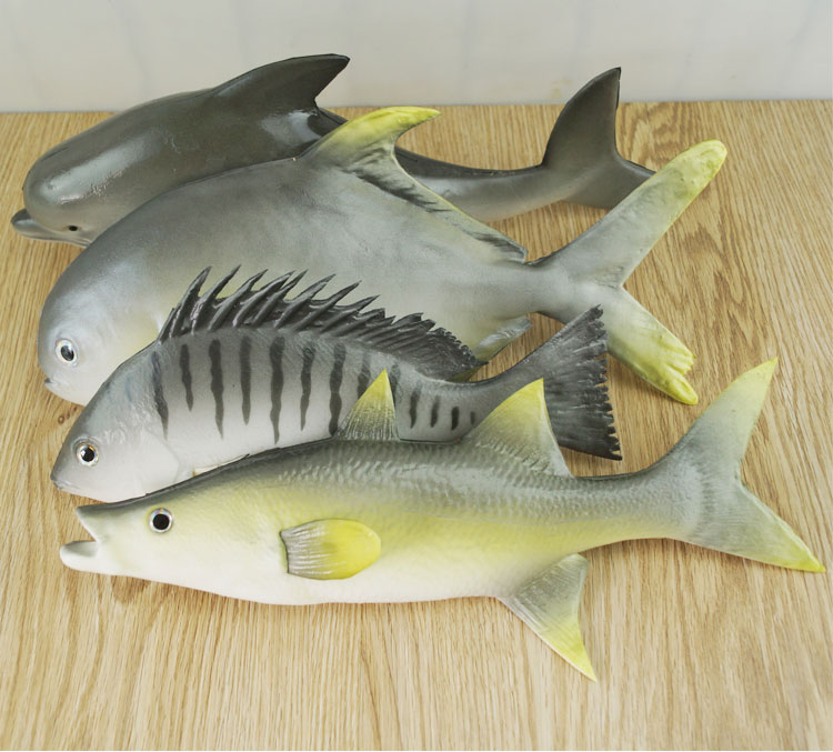 仿真鱼模型塑料金枪鱼假鱼红鲤鱼金龙鱼摆设道具海洋动物儿童玩具