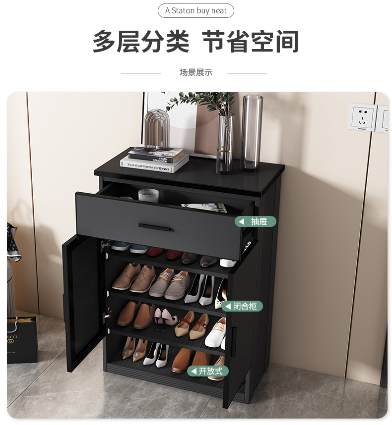 佳倩鞋柜新款2020进门鞋柜定制免安装阳台铝合金室外鞋柜家用门口长