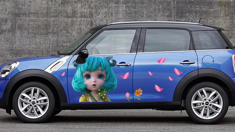 个性创意汽车车贴王者荣耀蔡文姬车贴纸个性创意装饰定制抖音网红同款