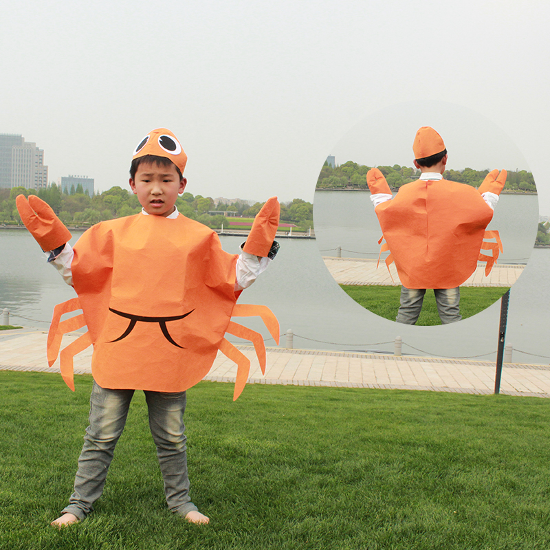 时慕语六一环保衣服走秀儿童儿童小孩子手工自制创意diy海洋动物乌龟