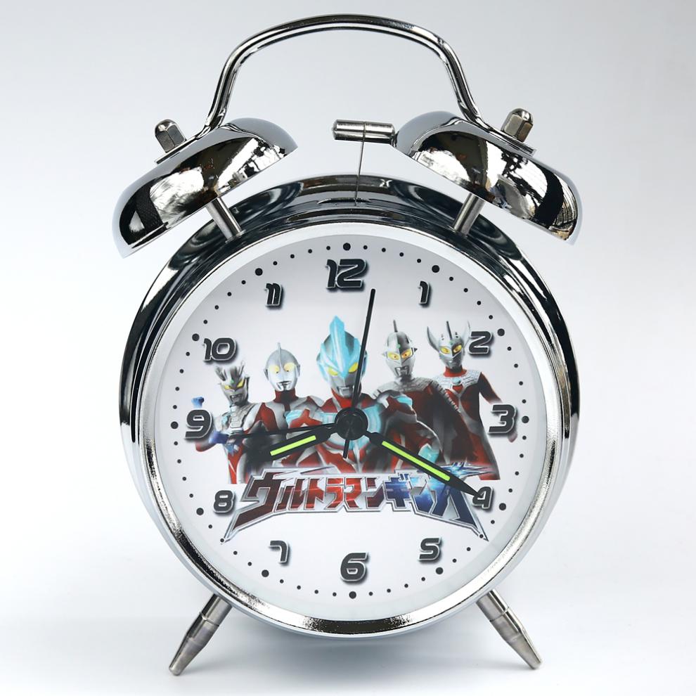 奥特曼闹钟充电奥特曼戴拿捷德迪加欧布金属打铃卡通灯光儿童静音男孩