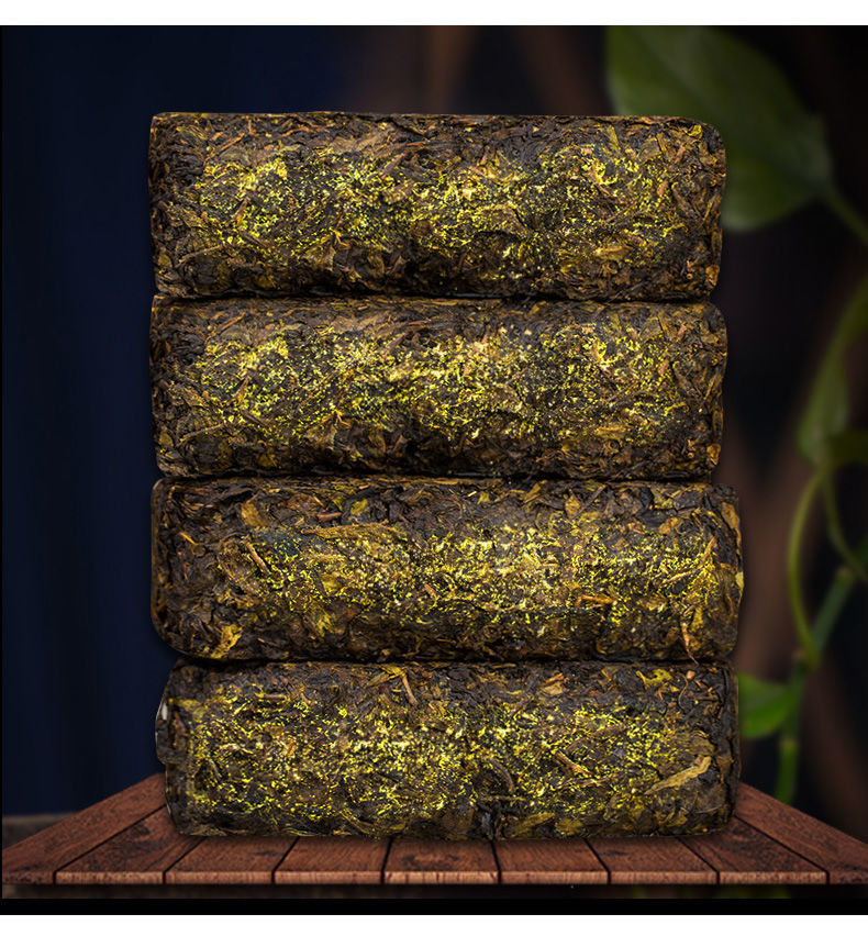 正宗安化黑茶陈年金花茯砖茶2斤收藏款高品质黑茶安化黑茶1000g