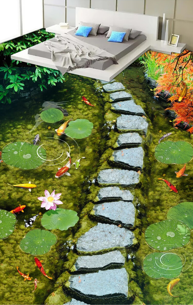 地贴3d立体地砖地贴贴纸创意风景地贴地面装饰水耐磨仿真地砖画 16 中