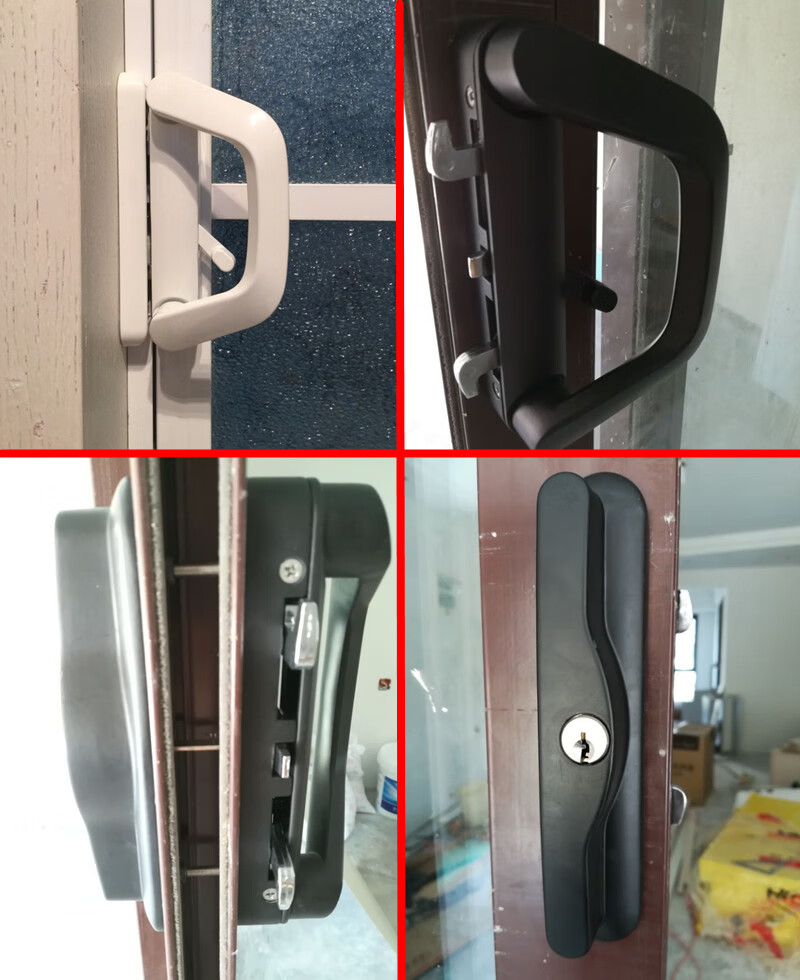 移门钩锁单扇移门锁单边对接门锁隔断卫生间阳台玻璃铝合金移门锁白色