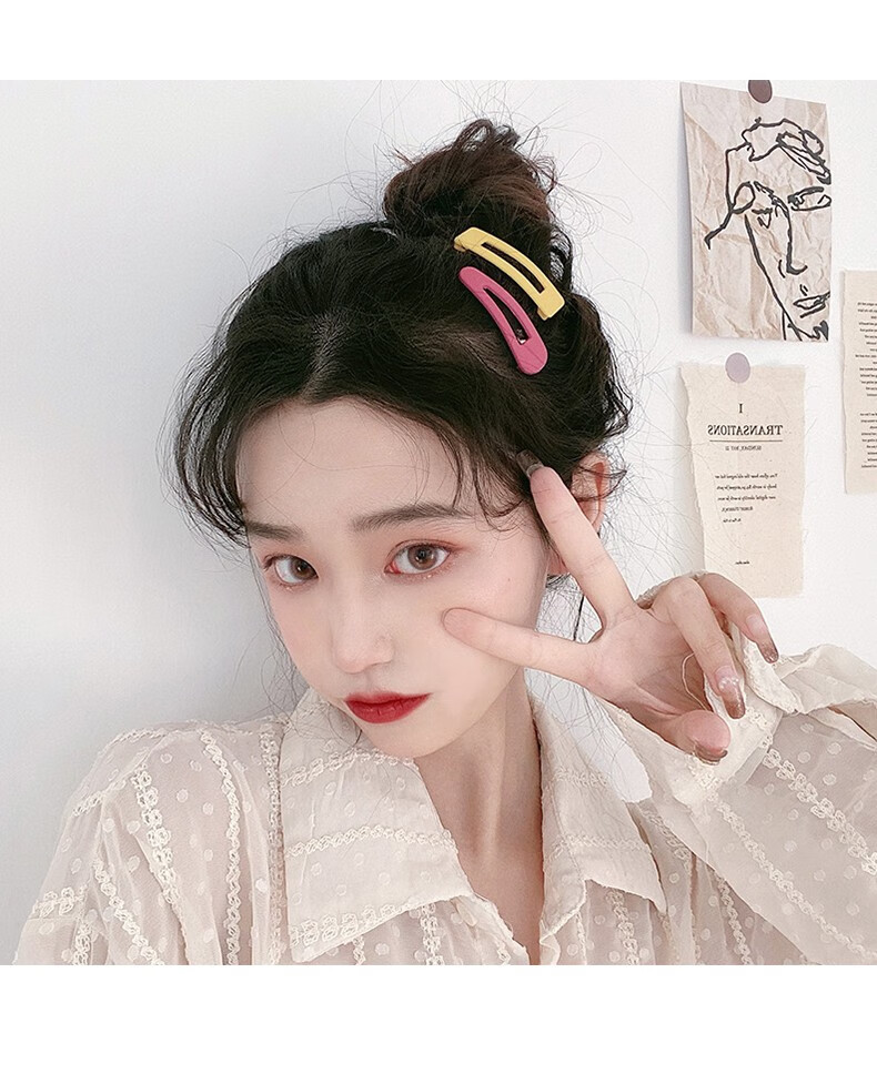 罗拉诗泫雅风ins方形bb夹少女发夹可爱百搭彩色刘海夹发卡韩国碎发