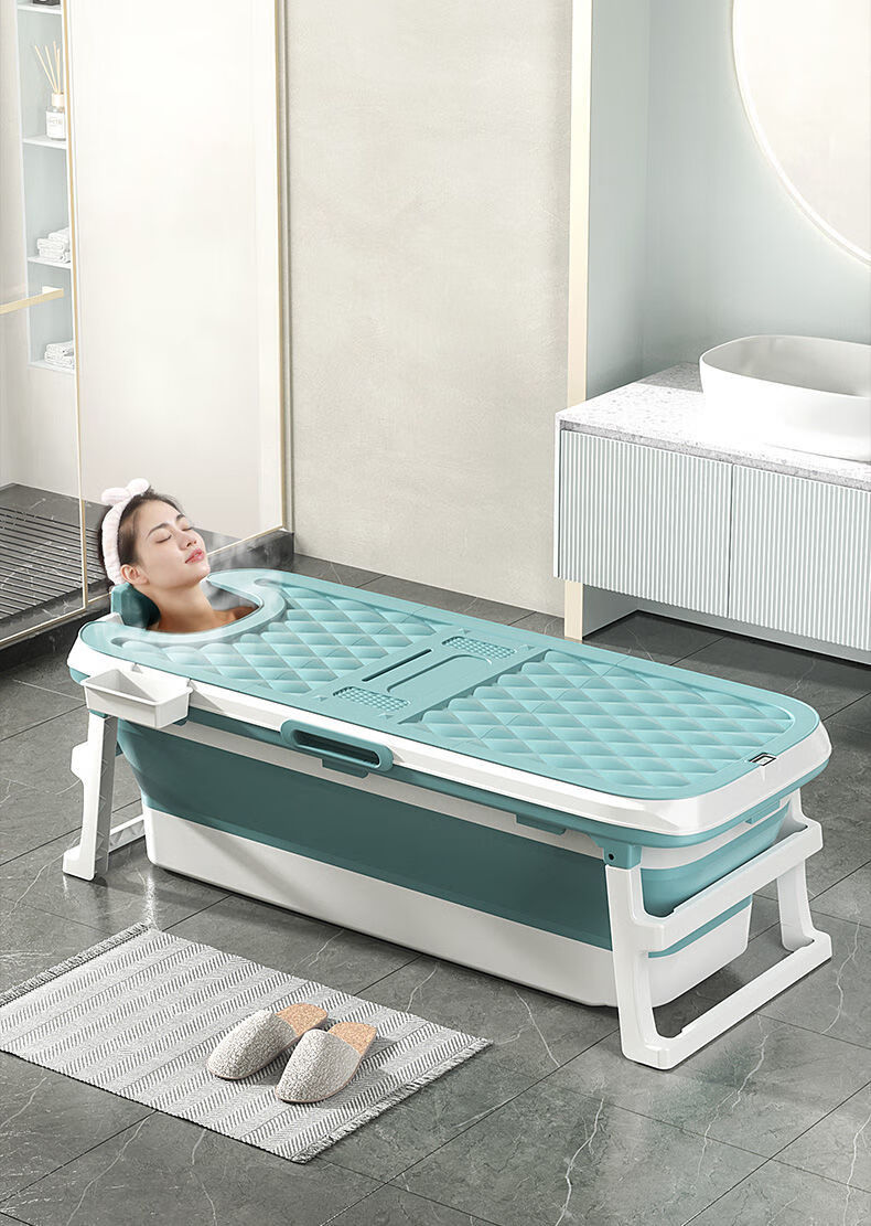 迎新必备浴桶成人折叠泡澡桶大人全身洗澡盆家用大号儿童浴盆洗澡桶