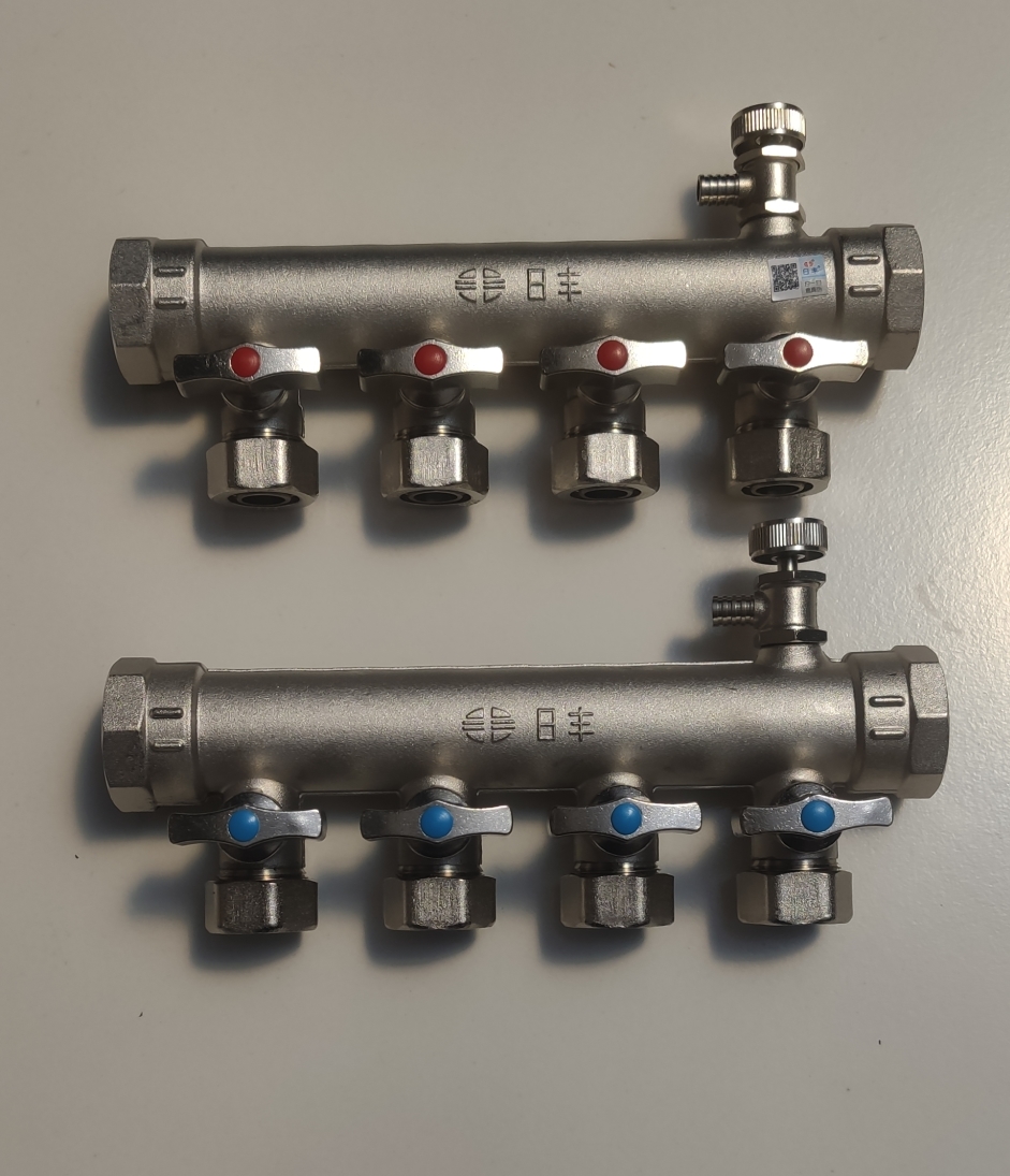 佛山日丰分水器日丰地暖分水器全铜分水器地热地暖管32家装地暖管集水