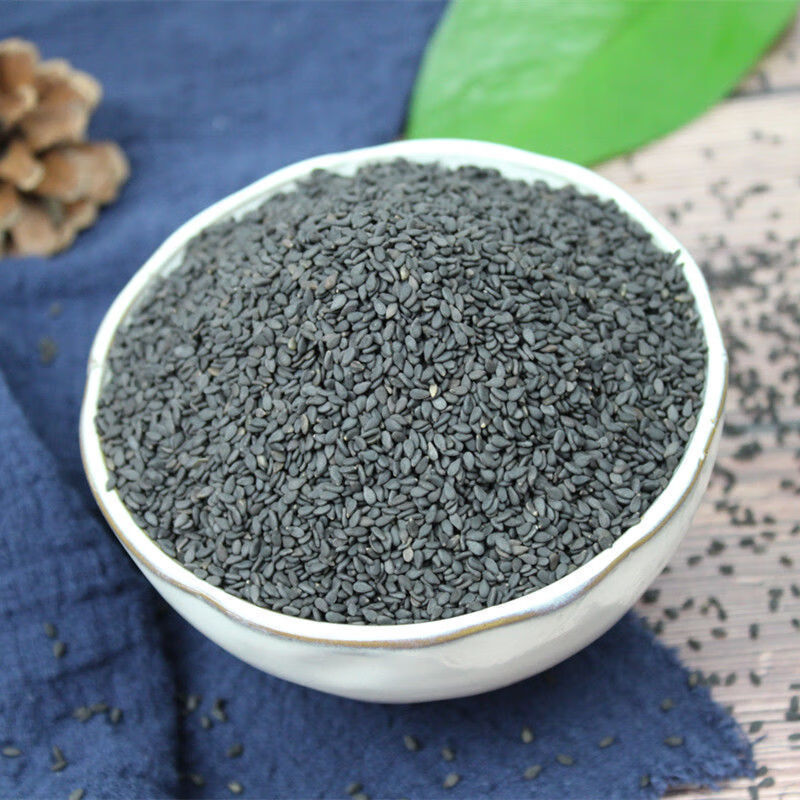 生黑芝麻新货农家自产黑芝麻粒无染色颗粒饱满五谷杂粮粗粮5斤生黑