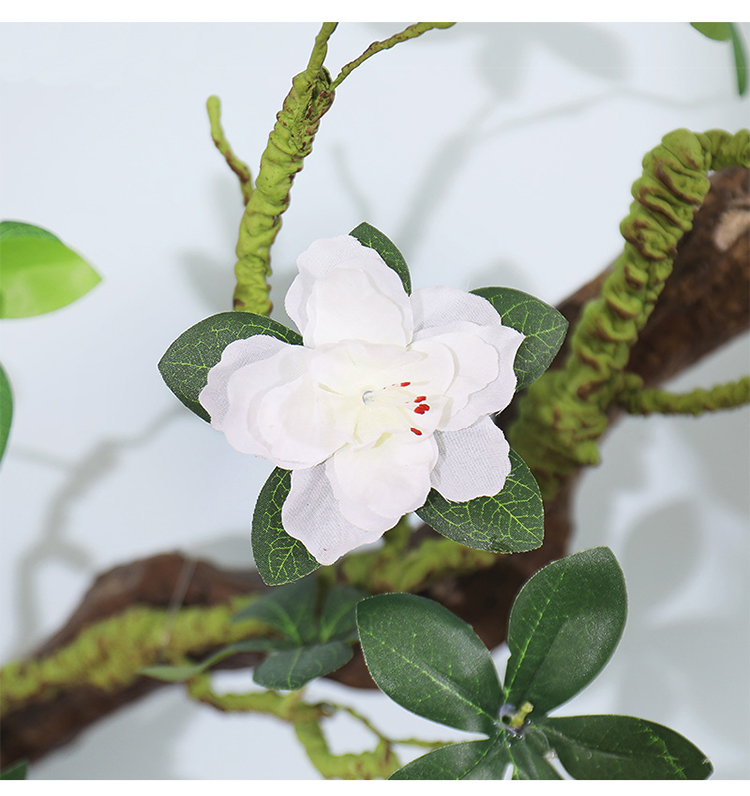 园艺假花仿真花客厅装饰摆设杜鹃花花艺摆件插花餐桌花束绢花花瓶杜鹃