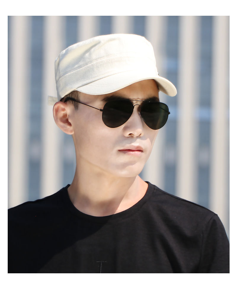 现货秒发光头帽子薄款短帽檐平顶帽士春夏款休闲鸭舌帽韩版百搭短檐