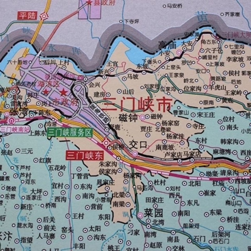 三门峡市地图区县图片