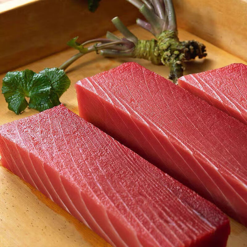 金枪鱼肉吞拿鱼块日料寿司刺身生鱼片冷冻海鲜海产十字丽日300400克