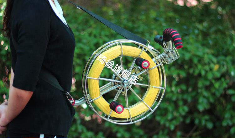 2022新款新款风筝线轮不锈钢背带轮大型风筝轮盘静音刹车防倒转轮 26