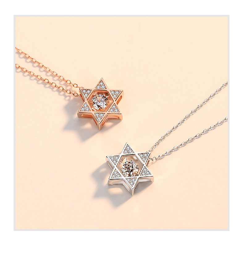 星盘保禄岁项链银币铸造的船舵星符吊坠情侣彩金灵动女男潮宜炫 白