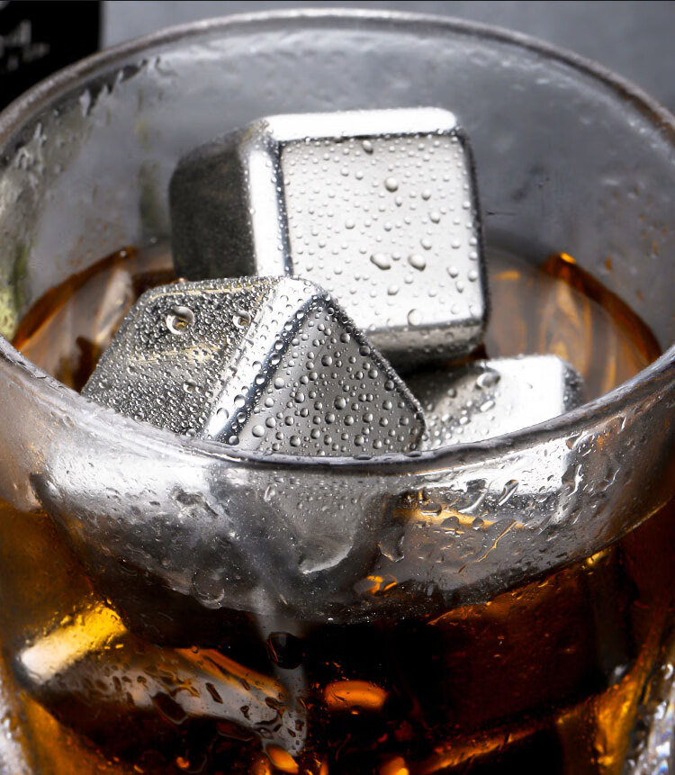 304不锈钢冰块速冻冰粒铁金属冰酒石家用威士忌雪碧冰球冰镇神器骷颅