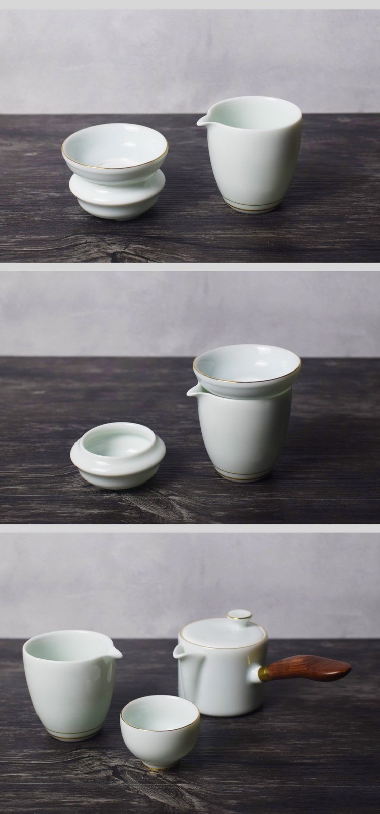 【速发】鲁青瓷茶具淄博博山特产鲁青瓷泡茶壶十件套装家用陶瓷功夫