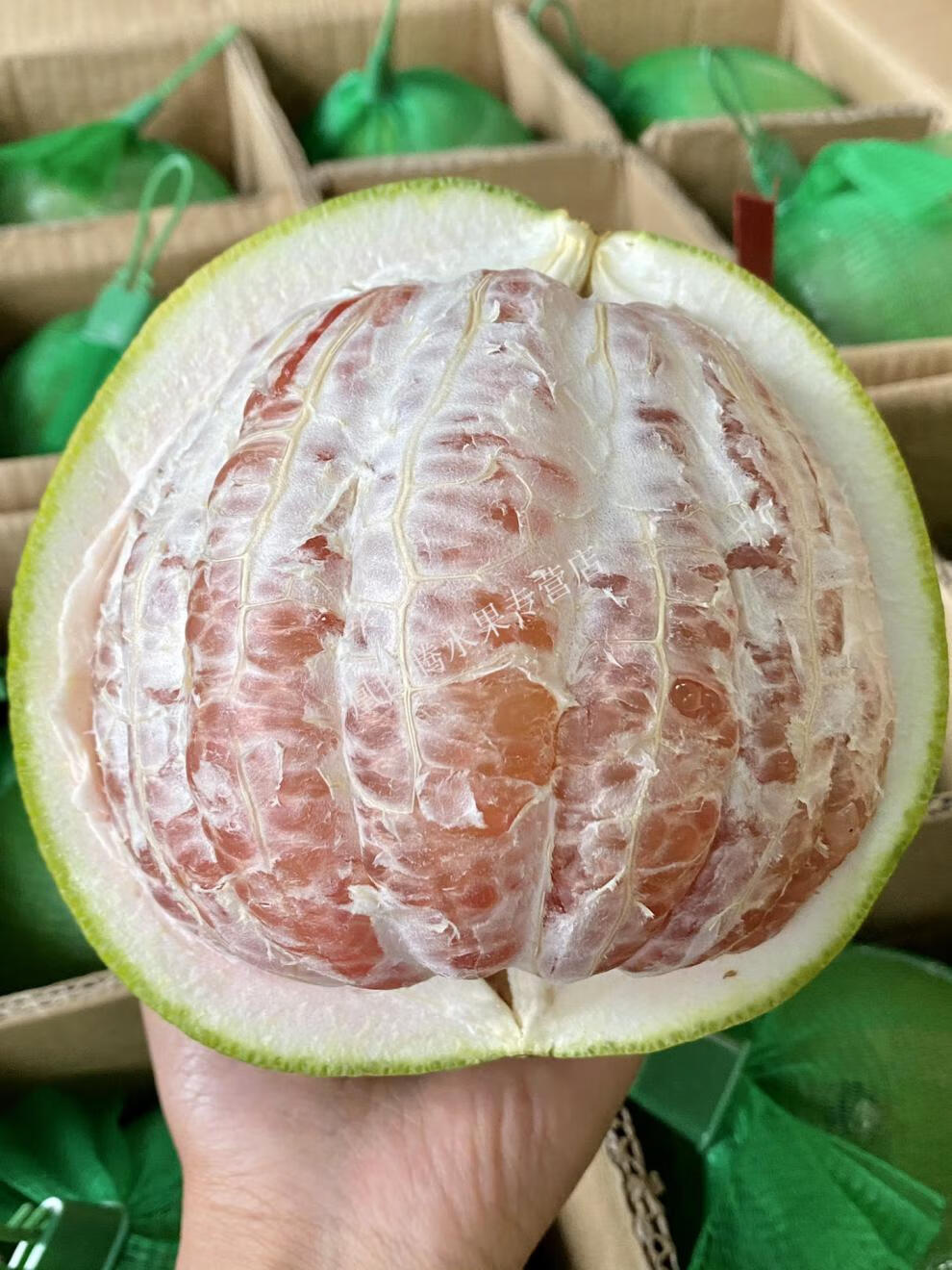 泰国进口ick金柚新鲜孕妇水果翡翠红心柚青皮红肉小柚子西施蜜柚4个