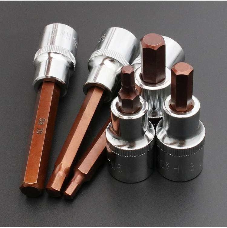 诗凡尼四方头电动扳手内六角套筒旋具套头梅花小风炮批头转换头套装