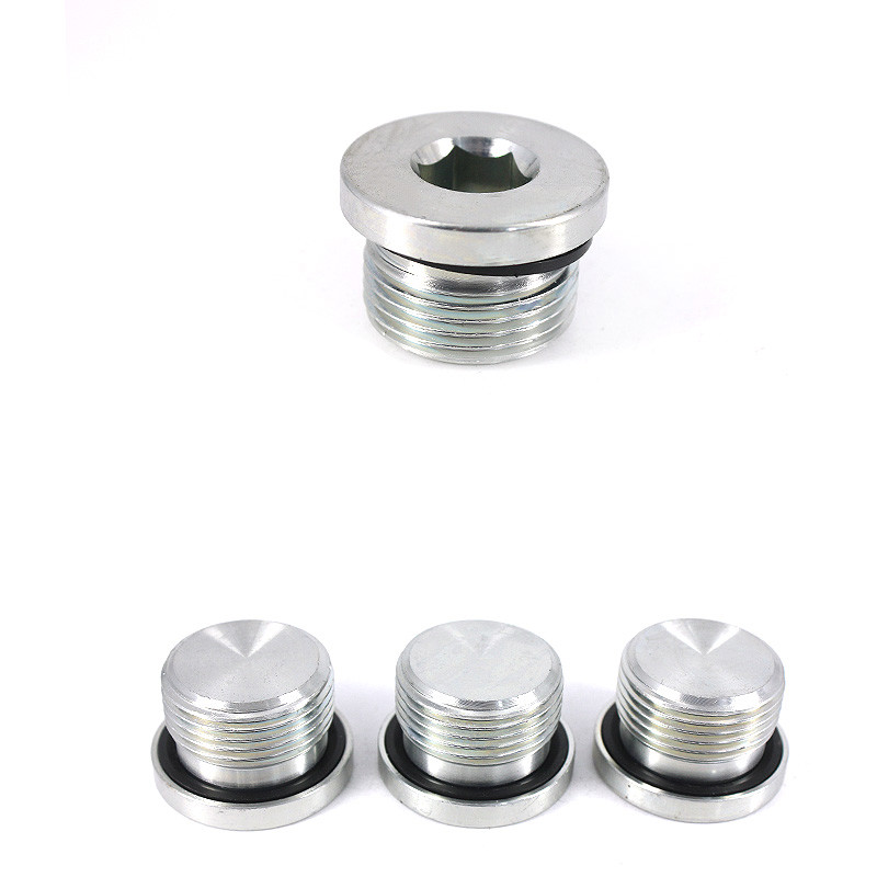 ed镀锌内六角带边堵头法兰面管堵镀锌油塞m5-m60*110*1 m20*1.