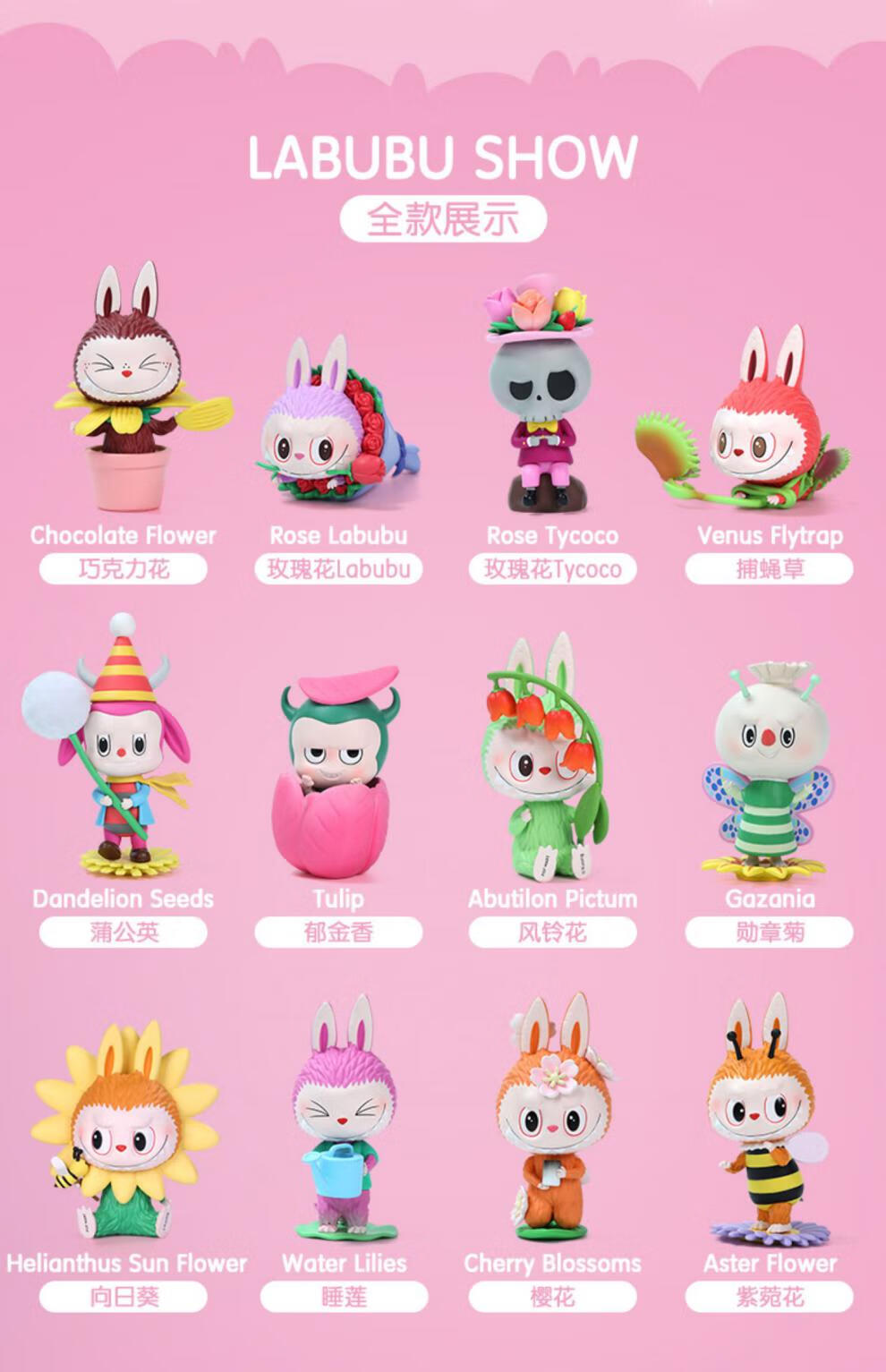 pop·mart泡泡·玛特labubu花之精灵郁金香风铃花向日葵盲盒选款 确认