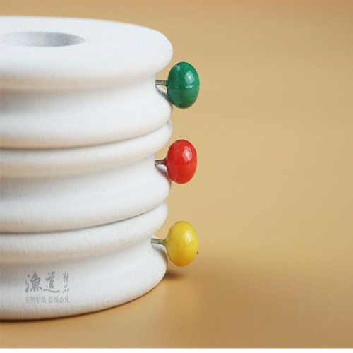 彩色珍珠钓鱼大头针固定线组用主线盒轴专用定位别针渔具大头针50枚