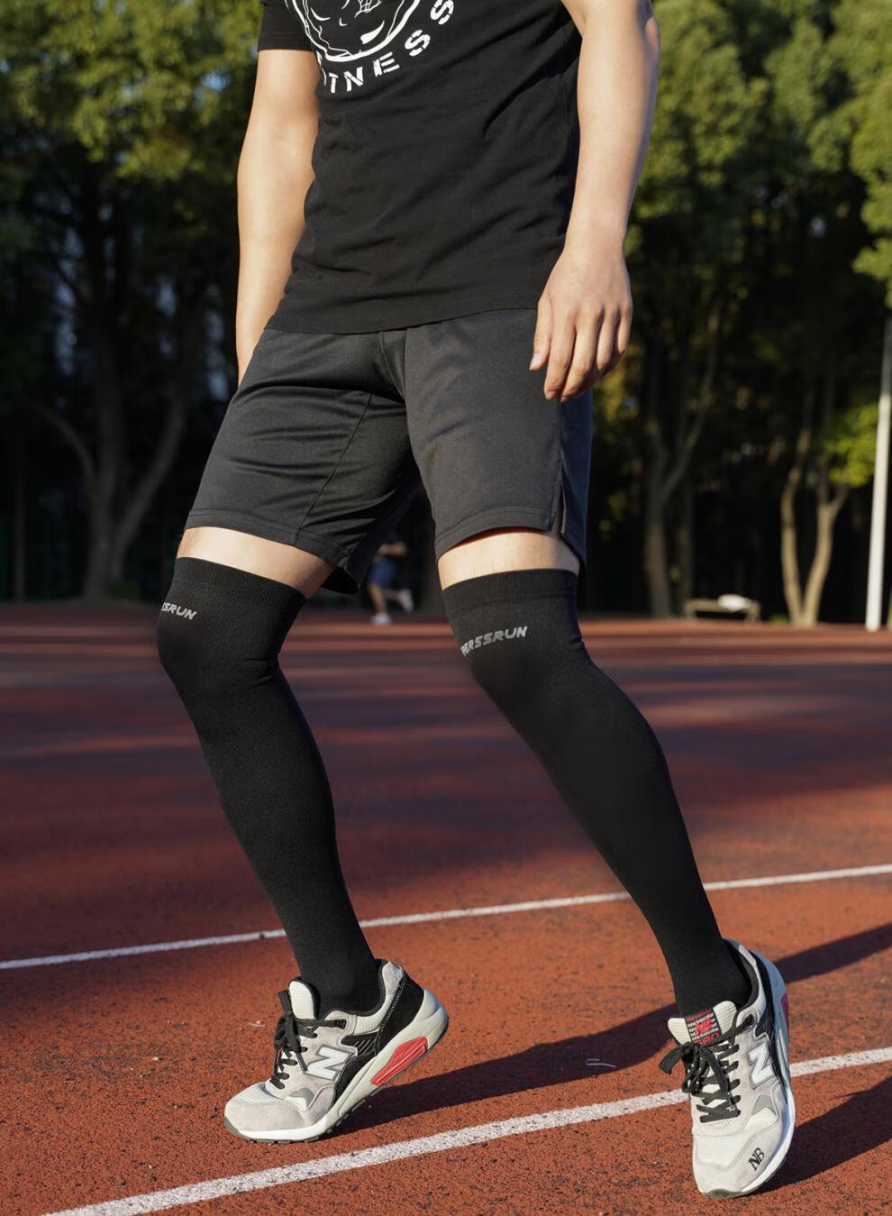 马拉松袜子 篮球袜吸汗春夏过膝高筒运动跑步压力袜子长筒肌肉腿压缩