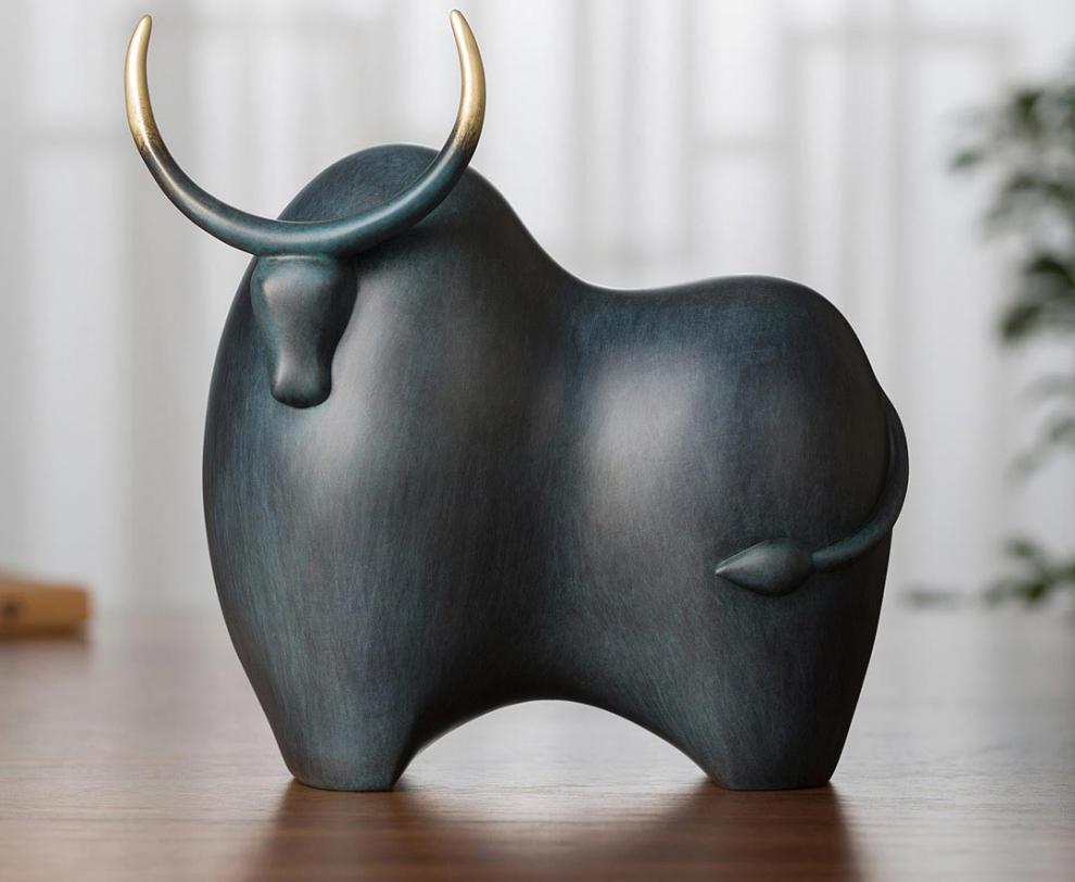 牛摆件搬家送礼物客厅玄关家居装饰摆件生肖牛铜牛转乾坤新年贺岁牛