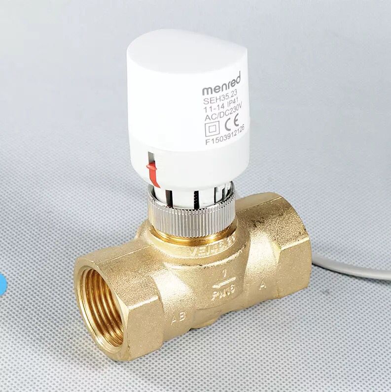 定制menred曼瑞德电热执行器水地暖分水器电动两三通阀地热控温电磁阀