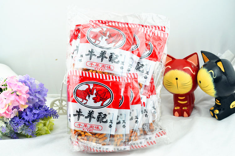 【新鲜日期】牛羊配25g/袋五香辣味膨化食品休闲儿时怀旧零食 牛羊配