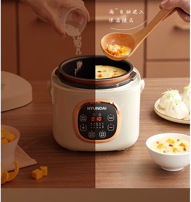 hyundai韩国现代电压力锅家用2升迷你电高压锅精压电饭锅宝宝粥 2升精
