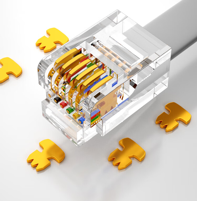 水木风rj11扁平6芯电话线6p6c纯铜六芯电话线多股信号线网线接好水晶