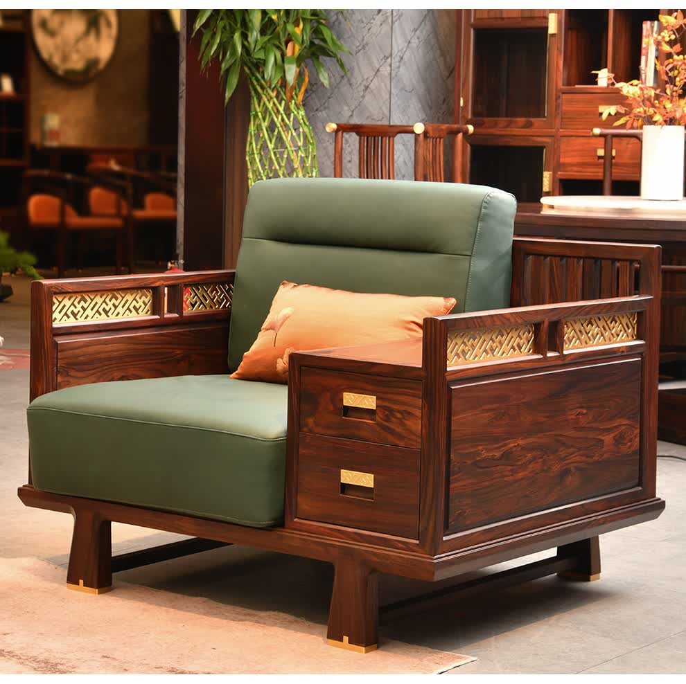 质木匠红木家具印尼黑酸枝学名阔叶黄檀新中式实木沙发组合大户型别墅