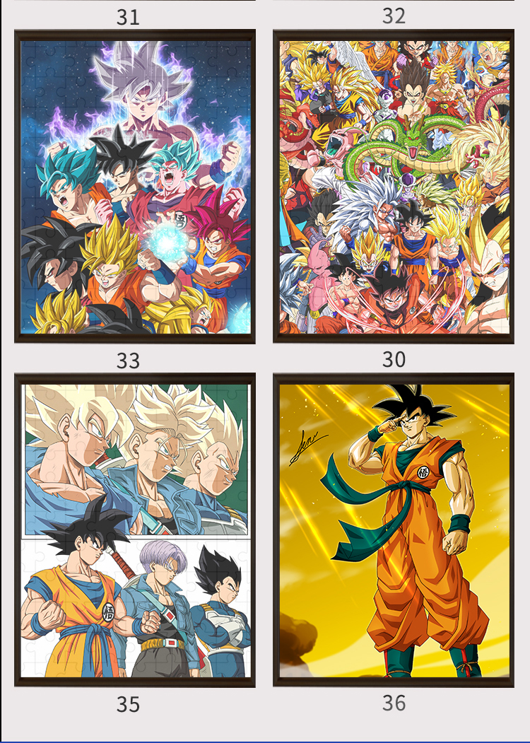 七龙珠拼图木质拼图1000片七龙珠孙悟空赛亚人相框动漫卡通玩具500片