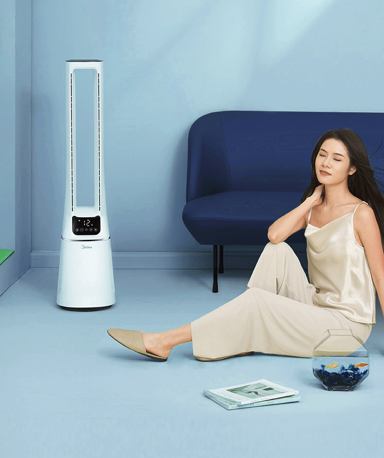 美的midea无叶风扇家用变频直流电风扇智能摇头空气循环扇电扇净离子