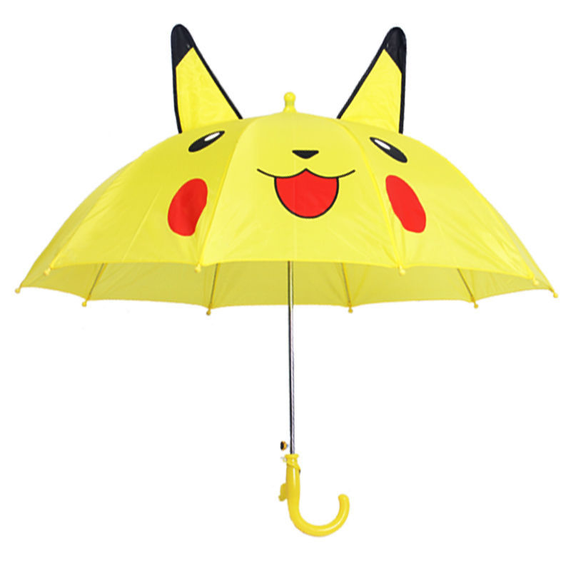 雨伞幼儿园小孩雨伞小学生可爱遮阳防晒伞直柄伞皮卡丘卡通动物公主伞