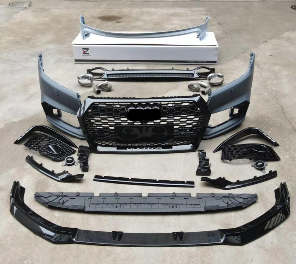 6015适用于2020款奥迪q5l前杠改装13-20q5rsq5中网前脸蜂窝中网大