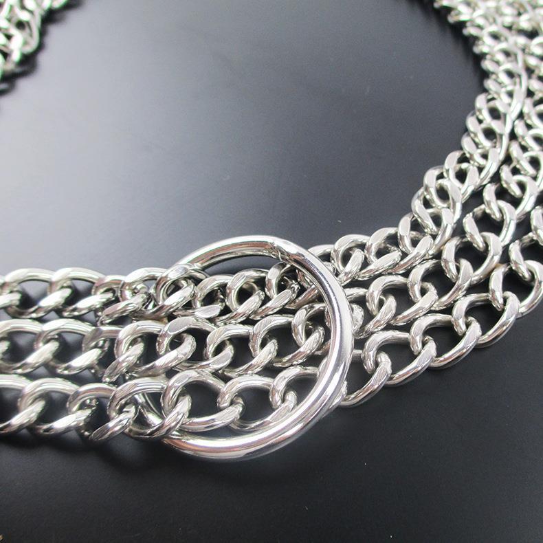 臻品京选 ] 波波 狗狗不锈钢项圈扁平多排p链中大型犬铁链防咬p链项圈