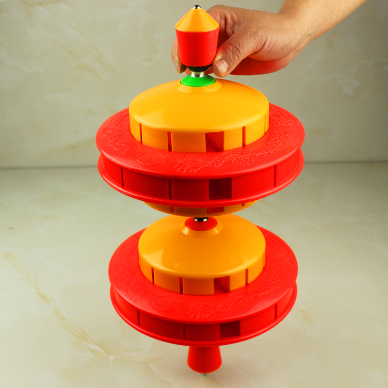 宝利嘉大空竹 20厘米双头9轴承76响呼拉圈空竹 挂龙处带轴承 20cm双头