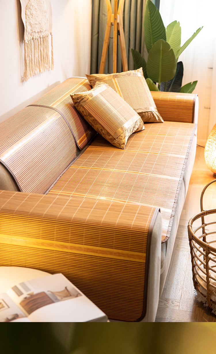 兰丽坊夏季沙发凉席垫竹席垫夏凉沙发席防滑夏天款客厅红木沙发中欧式