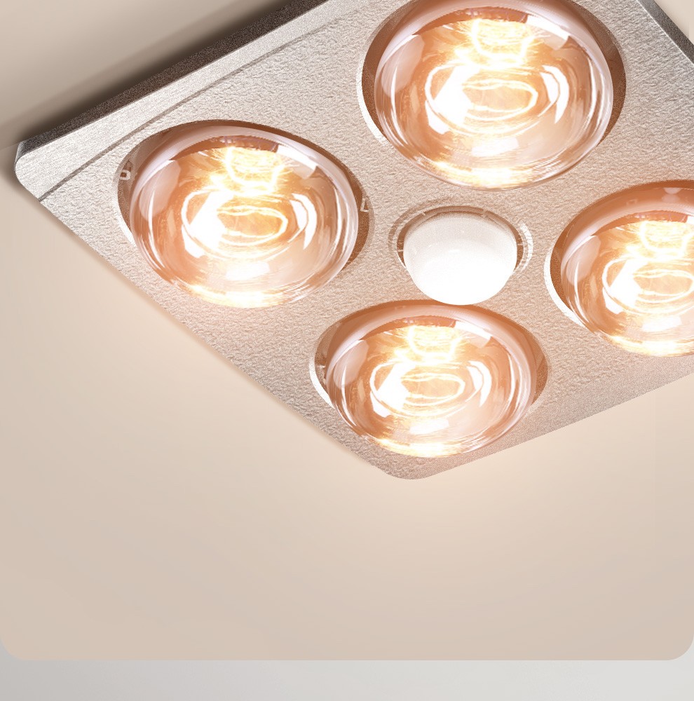 奥普aupu浴霸灯暖取暖器换气照明三合一浴霸防爆取暖灯泡即开即热取暖